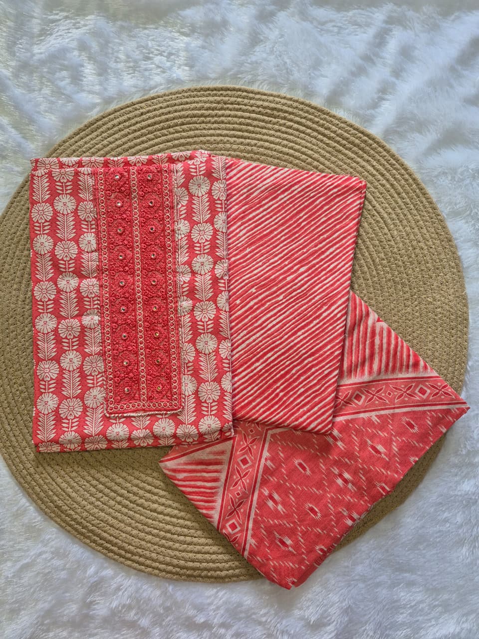 Print Pure Cotton Dress Material