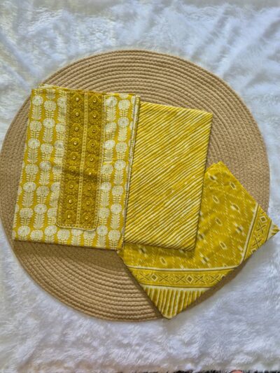 Elegant Pure Cotton Dress Material – Soft, Breathable & Perfect for All Seasons