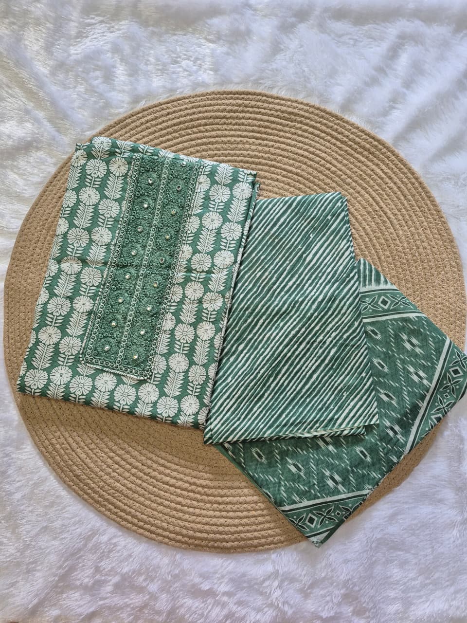 Designer Pure Cotton Dress Material