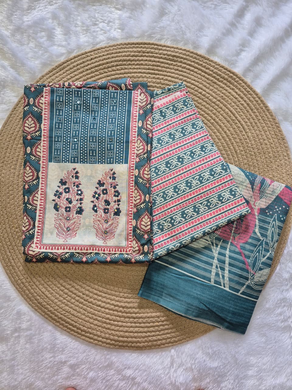 Embroidered Pure Cotton Dress Material