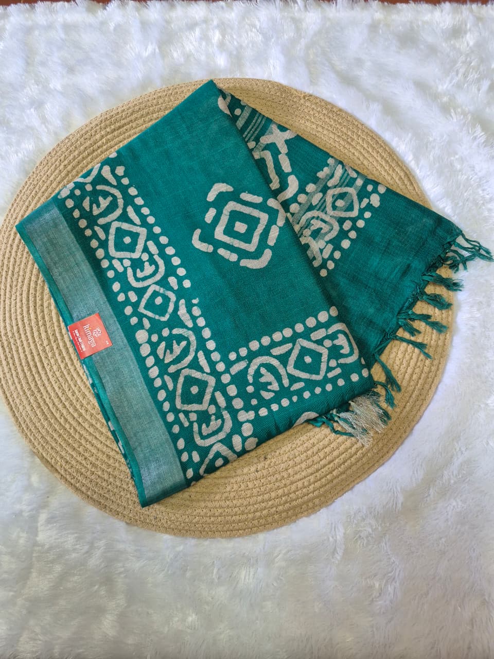 Modern Batik Fusion Saree