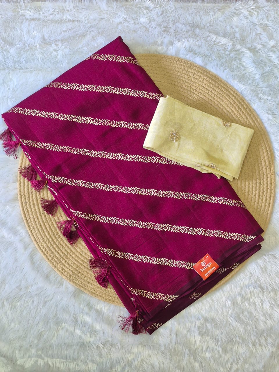 Elegant Crush Tissue Silk Saree