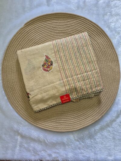 Traditional Cotton Kantha Stitch Saree