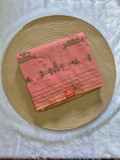Artisan-Made Kantha Work Cotton Saree – A Touch of Heritage
