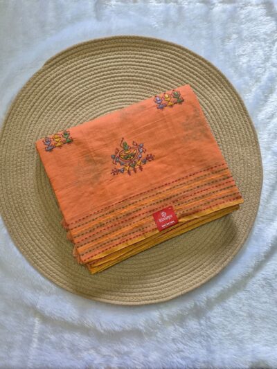 Handcrafted Kantha Work Cotton Saree