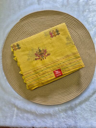 Designer Kantha Stitch Saree