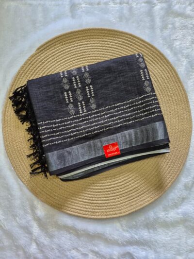Elegant Linen Cotton Saree – Soft, Breathable & Perfect for Every Occasion