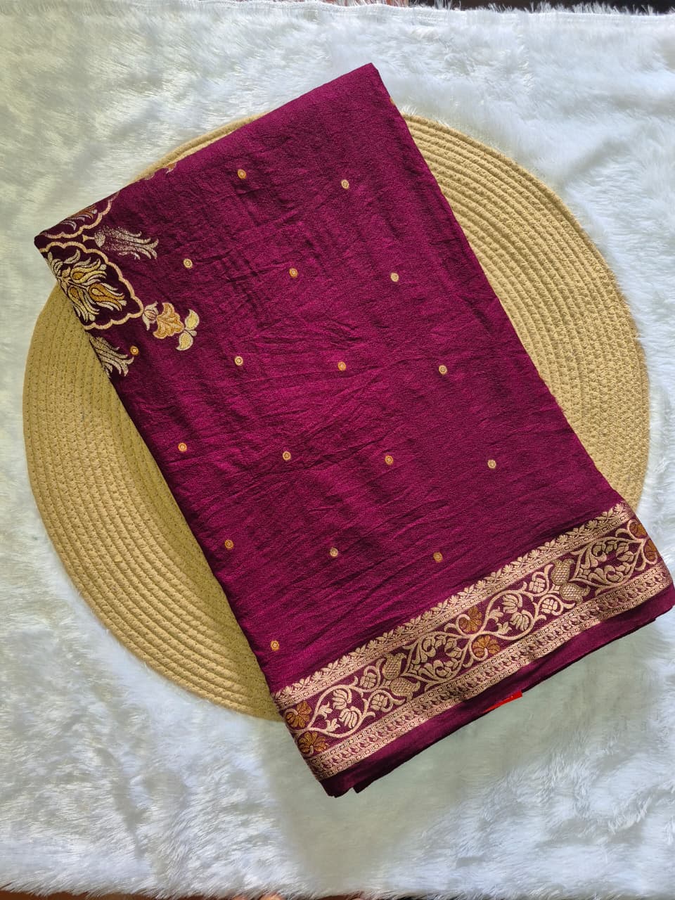 Pure Soft Tussar Silk Saree – Classic Elegance with Natural Shine