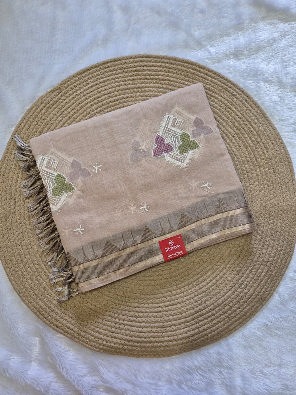 Traditional Pure Cotton Temple Border Saree