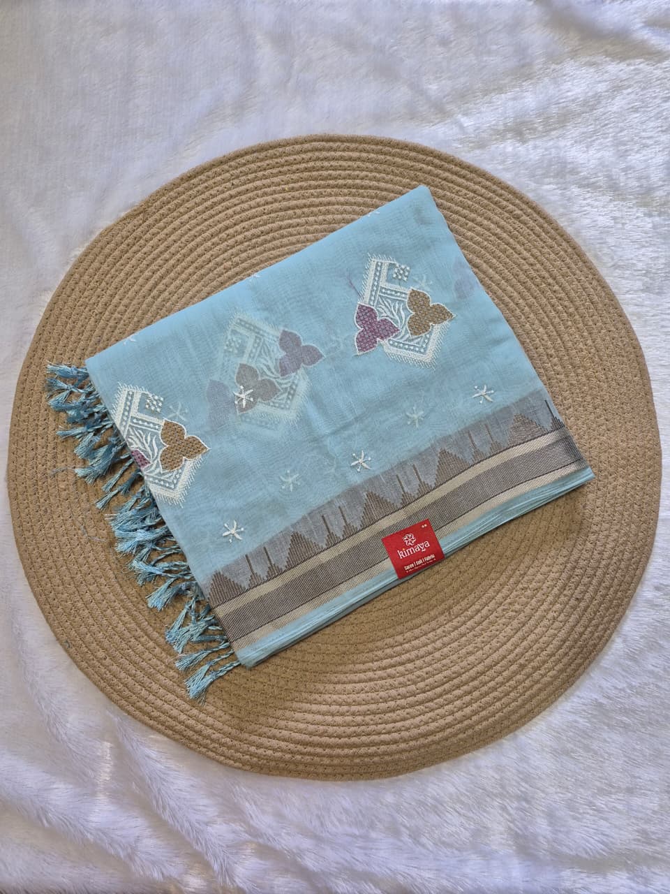 Soft Pure Cotton Saree with Temple Design Border